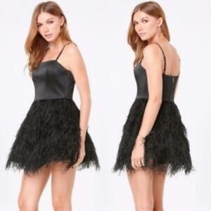 Bebe Feathered Dress